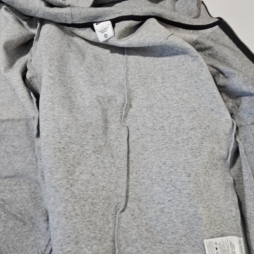 Nike Tech Fleece Hoodie Mens Small Grey Full Double Zip Sweatshirt DD4688-010 - Picture 10 of 16